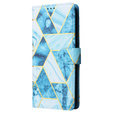 Откидной чехол для Xiaomi Redmi Note 13 Pro 4G / Xiaomi Redmi Note 14S / Xiaomi Poco M6 Pro 4G, Wallet, Marble синий