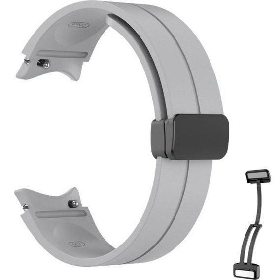 Силиконовый ремешок для Fitbit Inspire 3, Red Samsung Galaxy Watch 4 / 5 40/42/44/46/45MM PRO, Grey