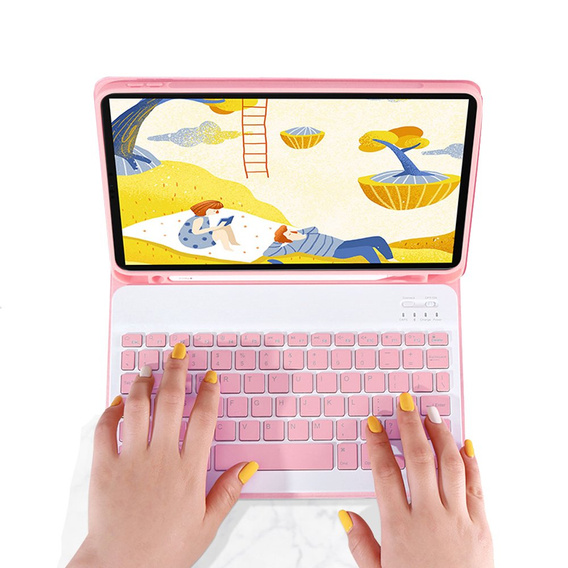 Чохол + клавіатура iPad 9.7 2017 / iPad 9.7 2018 / Air / Air 2, рожевий rose gold