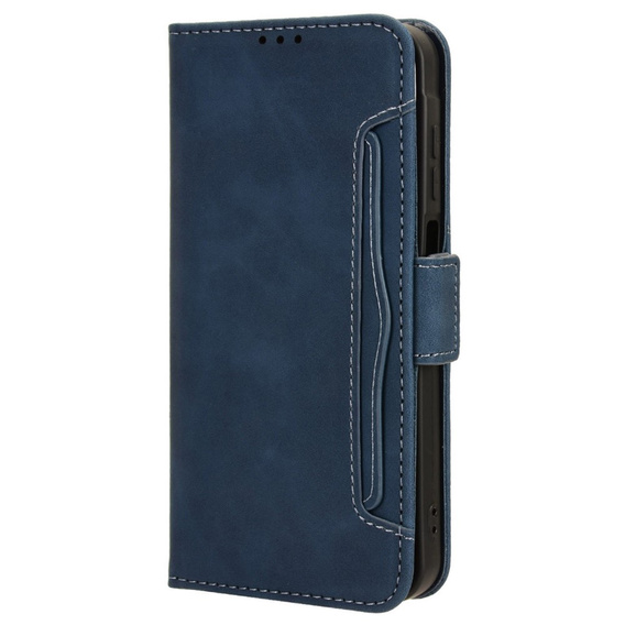 Футляр з клапаном для Motorola Moto G86 5G, Card Slot, темно-синій