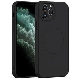 Чoхол Silicone до iPhone 11, MagSafe, Black