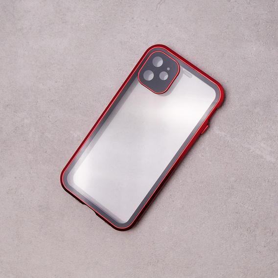 Чехол для iPhone 11, Magnetic Dual Glass, красный