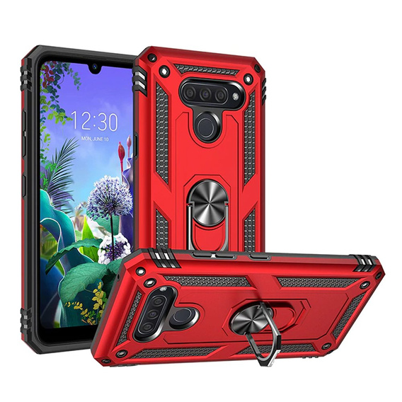 Бронированный Чехол до LG K50 / Q60, Nox Case Ring, красный