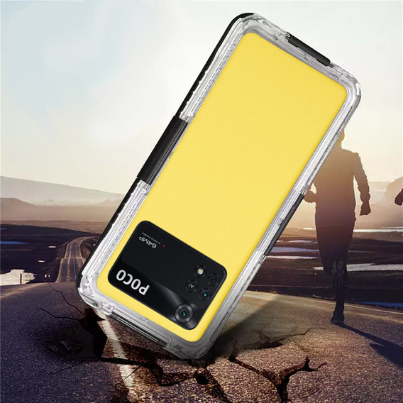Водонепроницаемый чехол IP68 для Xiaomi Poco M4 Pro 4G, Black