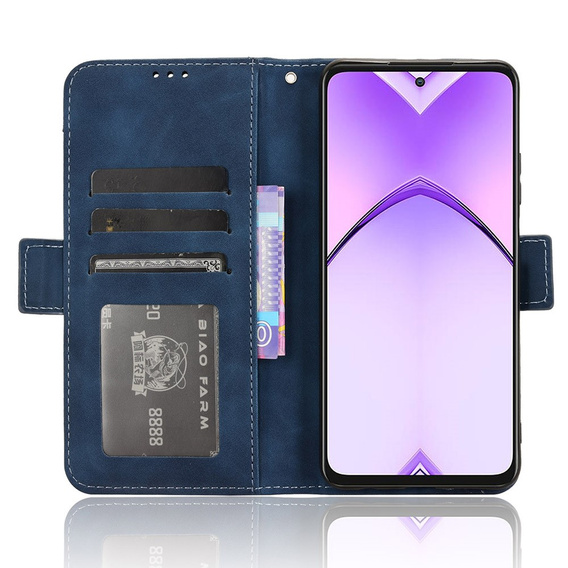 Откидной чехол для Oppo A80, Card Slot, темно-синий