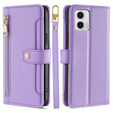 Откидной чехол для Motorola Moto G73 5G, Wallet Zipper Pocket, фиолетовый