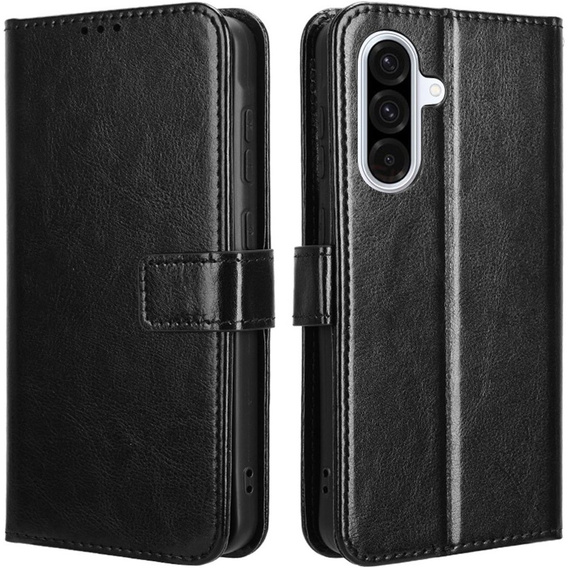 Откидной чехол для Samsung Galaxy A56, Crazy Horse Wallet, чёрный