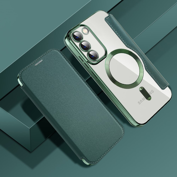 Чохол-книжка для Samsung Galaxy S23, Wallet, MagSafe, зелений