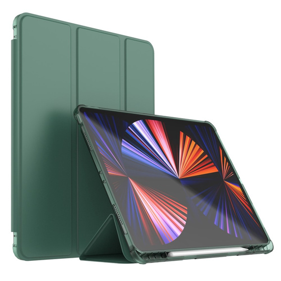 Чохол для iPad Pro 12.9" 2022/2021/2020 (6/5/4 gen.), Smart Pencil, зі слотом для стилуса, зелений