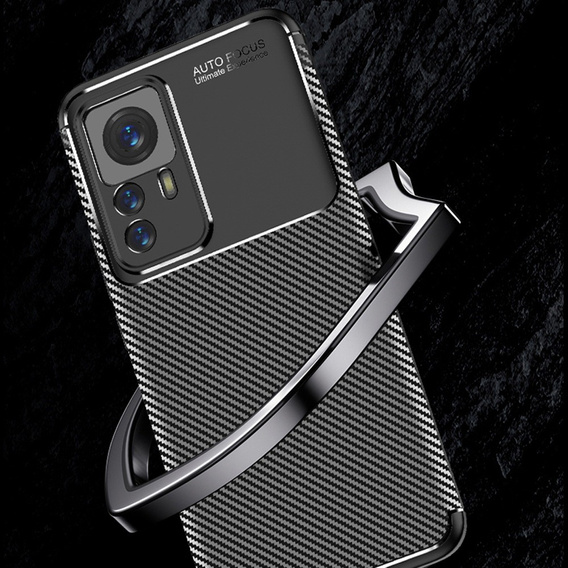 Чехол до Xiaomi 12T, Carbon Gel, чёрный