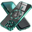 Чехол для iPhone 16 Pro Max, Electro MagSafe, зелёный + стекло для экрана