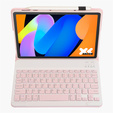 Чехол-клавиатура Bluetooth для Lenovo Idea Tab 11" 2025 TB336FU TB336ZU, розовый