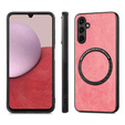 Чoхол до Samsung Galaxy A14 5G, Leather Hybrid MagSafe, рожевий