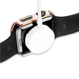 2в1 чехол и защитное стекло для часов Apple Watch 7/8 45mm - White / Gold