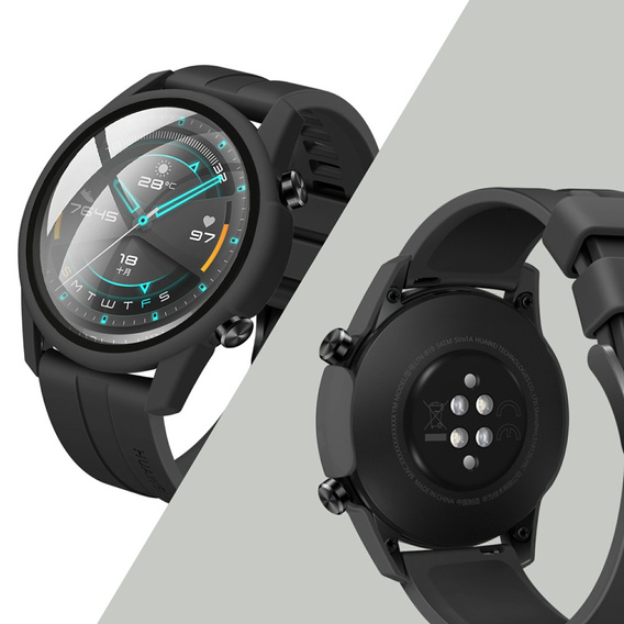 2в1 чехол и защитное стекло для часов Huawei Watch GT 2 46mm, Black