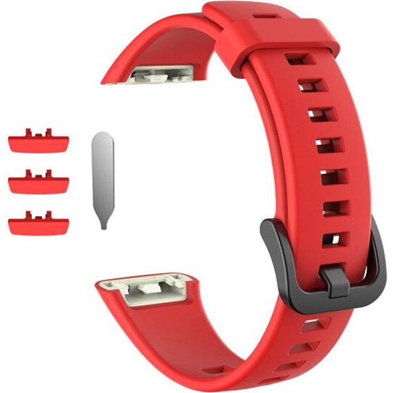 Силиконовый ремешок для Huawei Band 6 / Honor Band 6, Red
