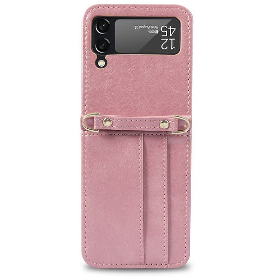Чохол Leather Card Slots для Samsung Galaxy Z Flip3 5g, Pink