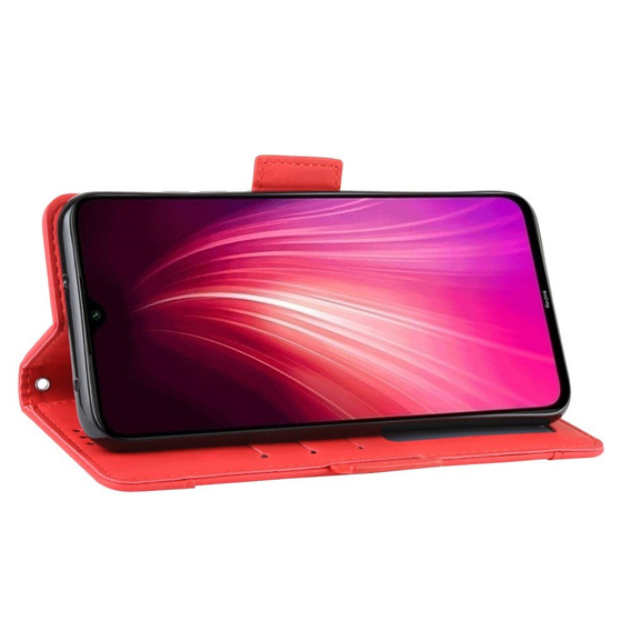 Футляр з клапаном для Xiaomi Redmi Note 8T, Card Slot, червоний