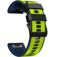 Силіконовий ремінець для Garmin Fenix 26mm, Lime / Blue