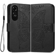 Откидной чехол для Oppo A60, Butterfly, чёрный