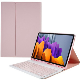 Чохол + клавіатура Samsung Galaxy Tab S7 T870/T875 / S8, Pen Slot, рожевий rose gold