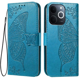 Откидной чехол для Realme Note 70T 4G, Butterfly, синий
