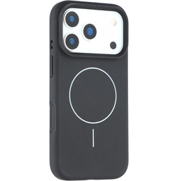 Силиконовый чехол для iPhone 17 Pro, для MagSafe, противоударный, черный
