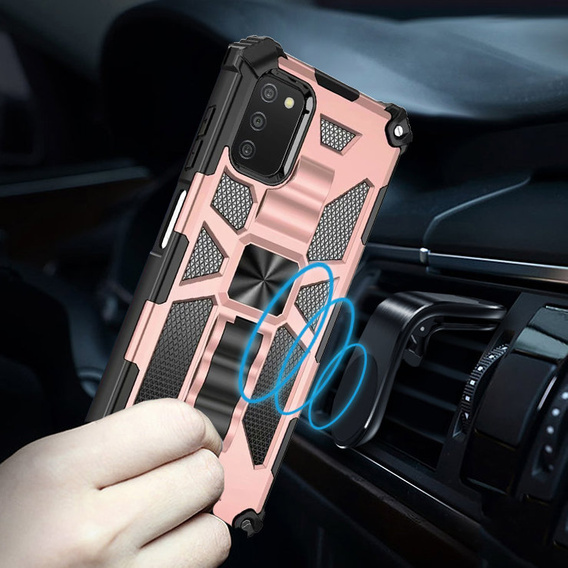 Чoхол до Samsung Galaxy A03s, Armor Kickstand, рожевий rose gold