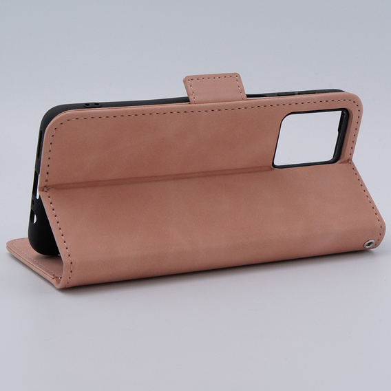 Футляр з клапаном для Motorola Moto G54 5G, Card Slot, рожевий