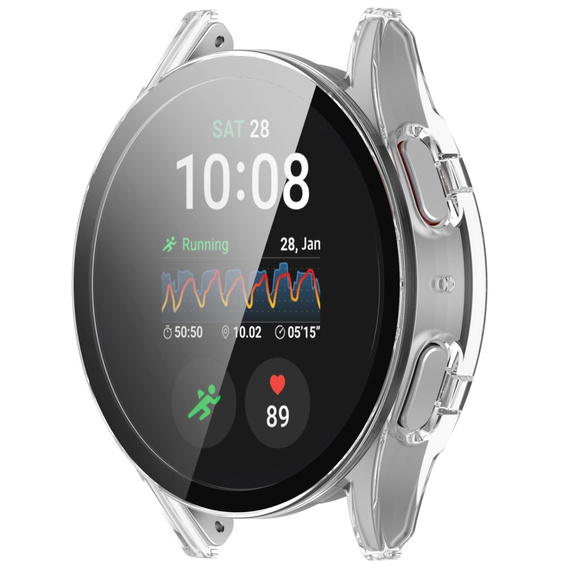 Чехол со встроенным стеклом для Samsung Galaxy Watch6 40 мм, прозрачный
