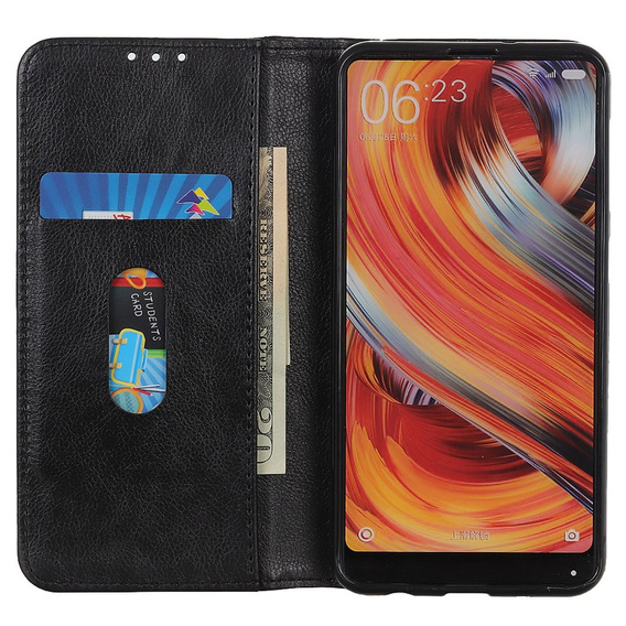 Чoхол до Sony Xperia 10 V, Wallet Litchi Leather, чорний