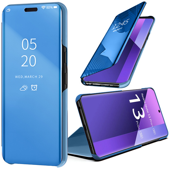 Чехол до Xiaomi Redmi Note 13 Pro+, Clear View, синий