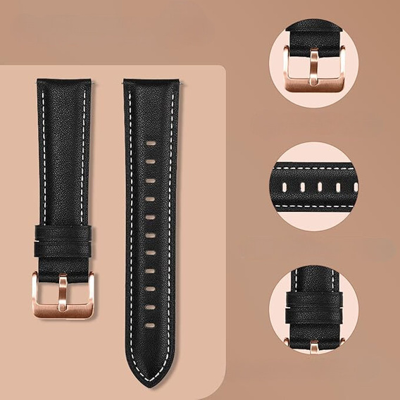 Кожаный ремешок для Samsung Galaxy Watch 42mm - Black