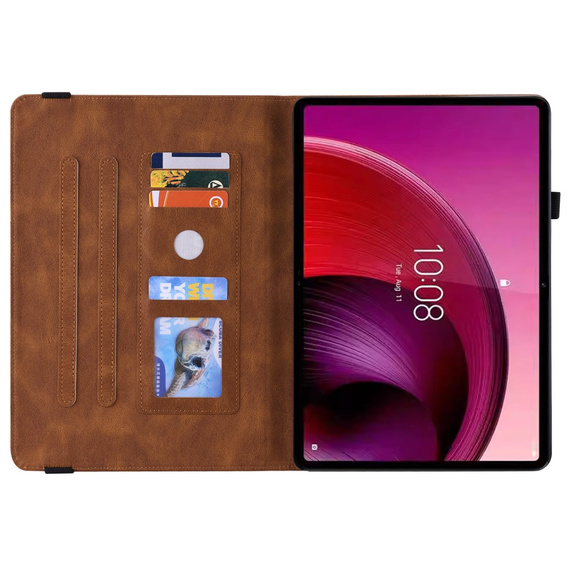 Чехол для Lenovo Tab M11, Butterfly, коричневый