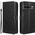 Откидной чехол для Google Pixel 8 Pro, Crazy Horse Wallet, чёрный