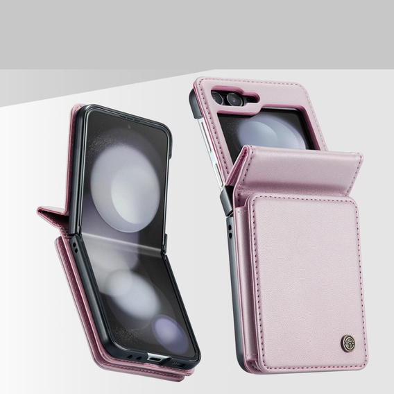 CASEME флип-кейс для Samsung Galaxy Z Flip5 5G, Litchi Wallet, розовый