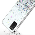 Чехол до Samsung Galaxy A02s, Glittery, прозрачный