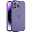 Ultra Slim чохол для iPhone 15 Pro Max, прозорий / фіолетовий