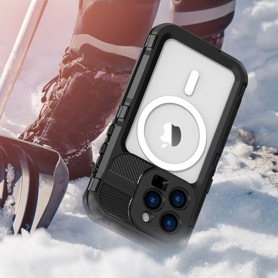 Водонепроникний чохол IP68 для iPhone 14 Pro Max, SHELLBOX MagSafe, чорний