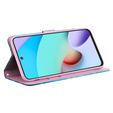 Откидной чехол для Xiaomi Redmi 13C / Poco C65, Wallet, Butterflies синий