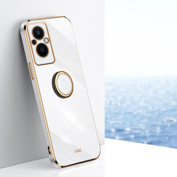 Чехол до Oppo Reno7 Lite, Electro Ring, белый