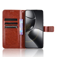 Футляр з клапаном для Xiaomi 14T, Crazy Horse Wallet, коричневий