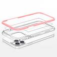 Чехол ERBORD Hybrid Frame для iPhone 13 Pro, Розовый 