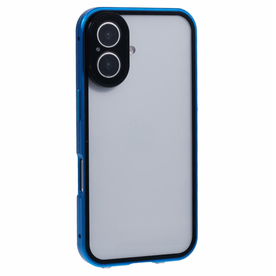 Чехол для iPhone 16, Magnetic Dual Glass, синий