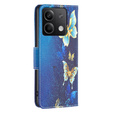 Откидной чехол для Xiaomi Redmi Note 13 5G, Wallet, Butterflies синий
