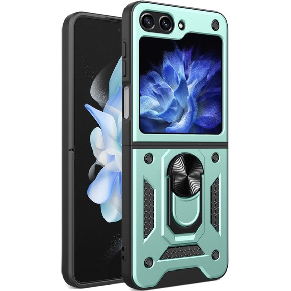 Бронированный Чехол до Samsung Galaxy Z Flip5 5G, Nox Case Ring, зелёный