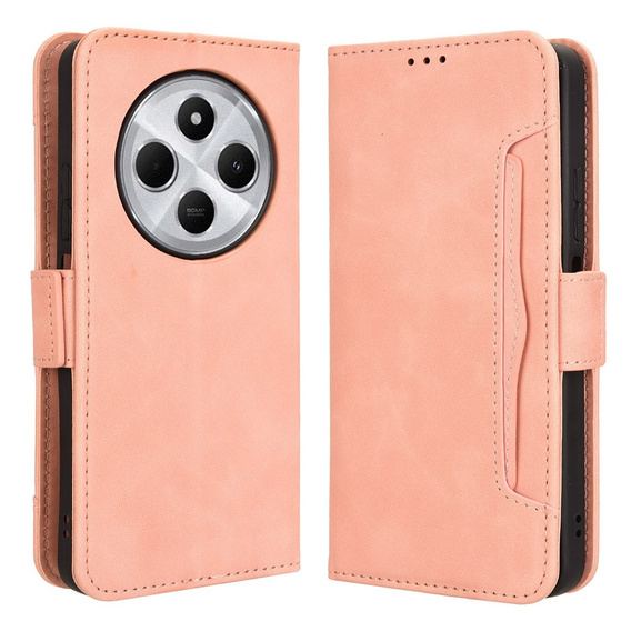 Откидной чехол для Xiaomi Redmi 14C / Xiaomi Poco C75, Card Slot, розовый