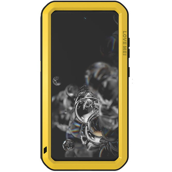 Чехол Love Mei до Samsung Galaxy S21 FE, armored with glass, жёлтый