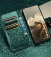 Чохол-фліп для Motorola Edge 60 Pro, Wallet Rhombus, зелений