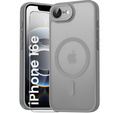 Чехол для iPhone 16E, для MagSafe, ERBORD Matt Case, титановый серый + стекло для экрана